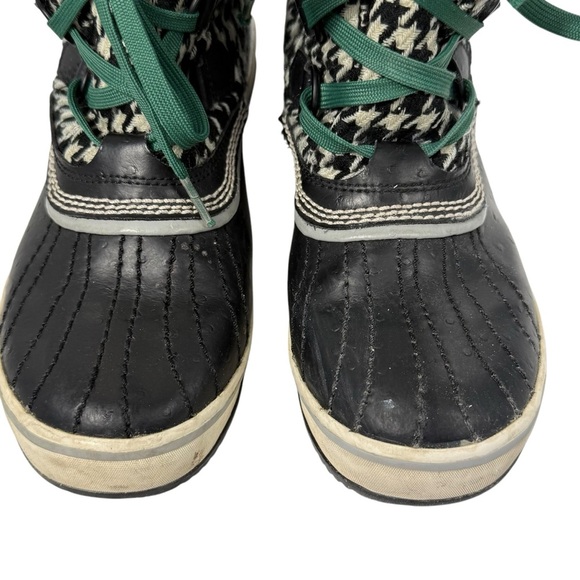 Sorel Tivoli Tweed Waterproof Ankle Winter Boots size 7 Houndstooth NL1627-068 - Picture 4 of 10